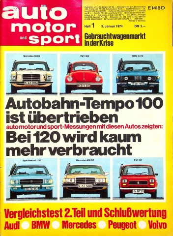 Deckblatt Auto Motor und Sport (01/1974)